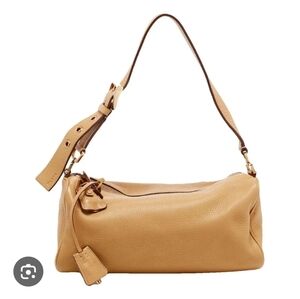 PRADA LEATHER SHOULDER BAG WT LOCK AND 2KEYS